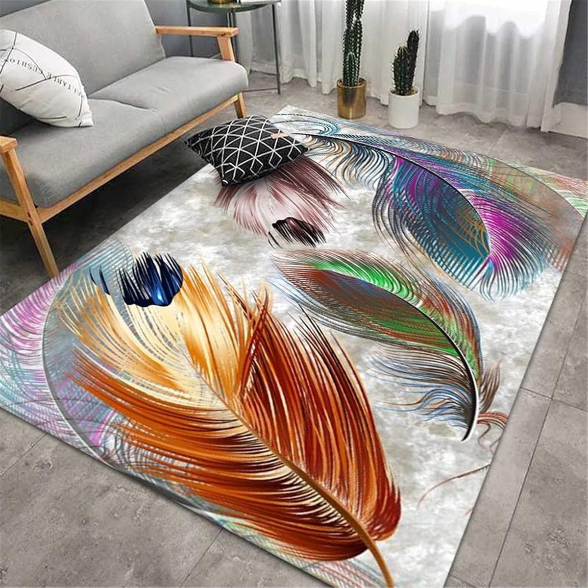 Deurmat Pauw Veer Meerkleurig - Antislip Entremat - 90 x 60 cm