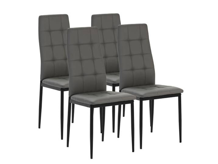 STUHL 4er-Set Chelsea Grau