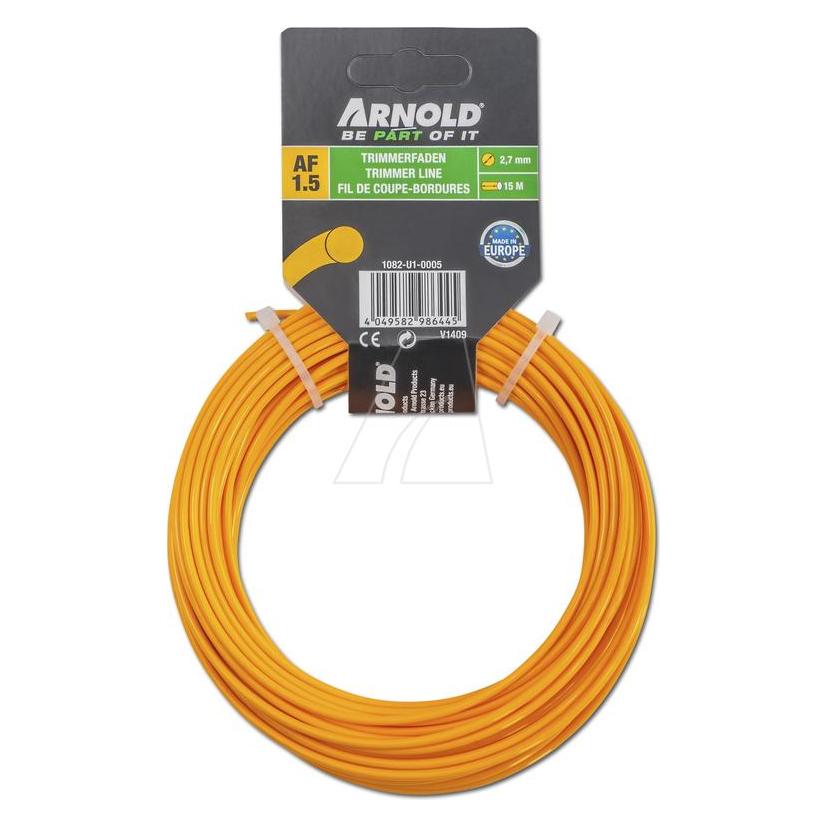 Arnold Copolymer Trimmerfaden, Rund, 2,7 mm, 15 m (Rasentrimmer) (1082-U1-0005)