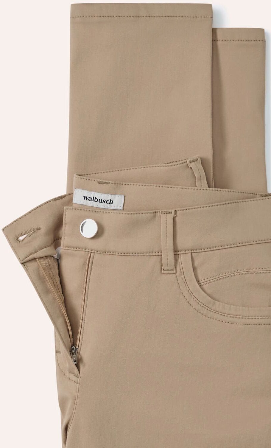 Walbusch Extraglatt Baumwollhose Feminine F, Feminine Fit#normale Größen#Kurzgrößen#Langgrößen, Farbe Beige, 23, bügelfrei atmungsaktiv Damen