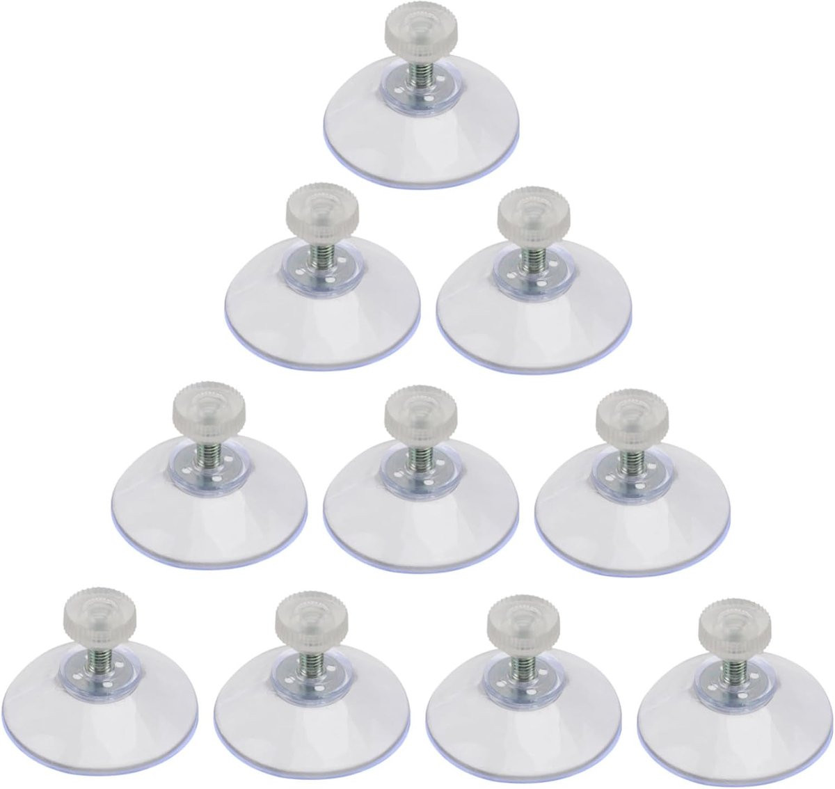 Schroef Zuignappen Transparant - 10 Stuks - Sterke Haken voor Decoratie - Handmatig Verstelbaar