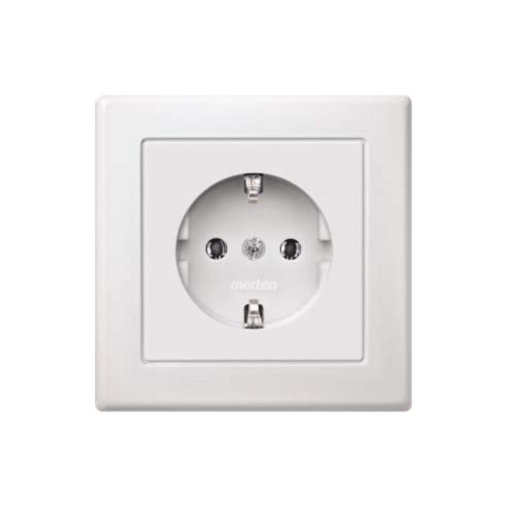 Merten SCHUKO-Steckdose pws volle Abdeckplatte MEG2301-1519)
