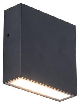 Lutec Gemini Xf Zwarte Aluminium Wandlamp voor Terras en Balkon met LED Warmwit Licht