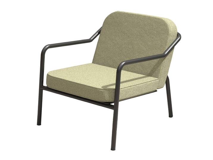 Fauteuil d'accueil Medso ''M'' en tissu Vert - pieds métal Noir