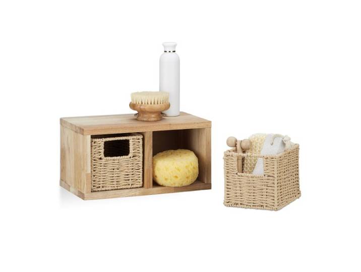 Relaxdays 4x Etageres cube 8 paniers amovibles