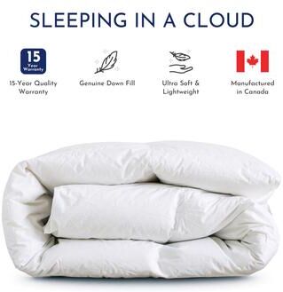 Highland Feather 600 Loft White Goose Down Santa Barbara Duvet/Comforter 289TC Casing with Corner Ties