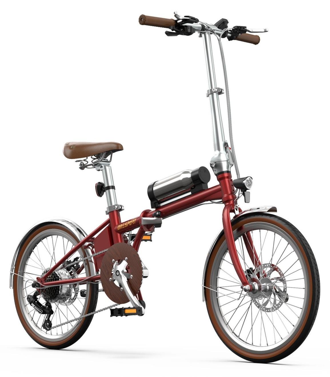 E-Bike ONESPORT OT02 PRO - Motor 250W Batterie 36V5.2AH 20 Zoll Reifen Mechanische Scheibenbremsen - Rot