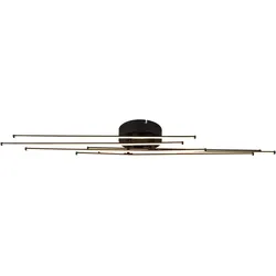 Globo, Deckenleuchte, Lawson LED Deckenleuchte 40W Warmweiss Schwarz Matt, Metall 7,7cm 67380-40 (4345 lm)