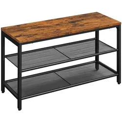 VASAGLE Schuhbank braun / schwarz 80/30/44,5 cm braun