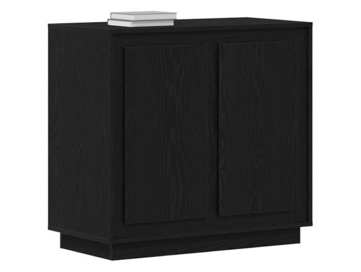 vidaXL Sideboard Schwarz Eichen-Optik 80 x 40 x 75 cm Holzwerkstoff Genug Platz für deine Sachen, Sieht schick aus und fühlt sich gut an, Passt super in jedes Esszimmer