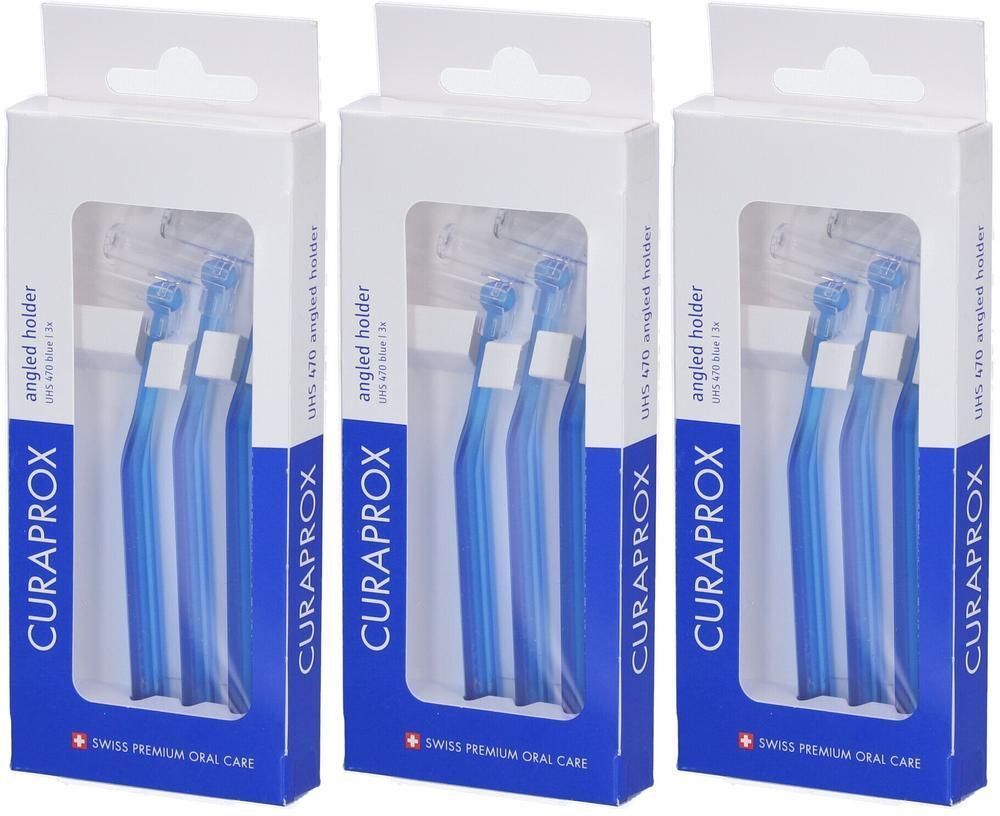 Curaprox UHS 470 Halter blau x3 3x3 St