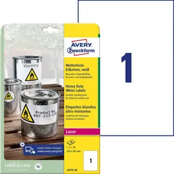 AVERY Zweckform wetterfeste Folienetiketten - 20 Stück
