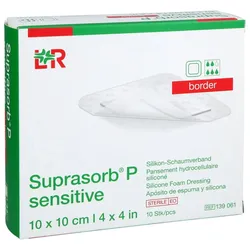 SUPRASORB P sensitive PU-Schaumv.border 10x10cm