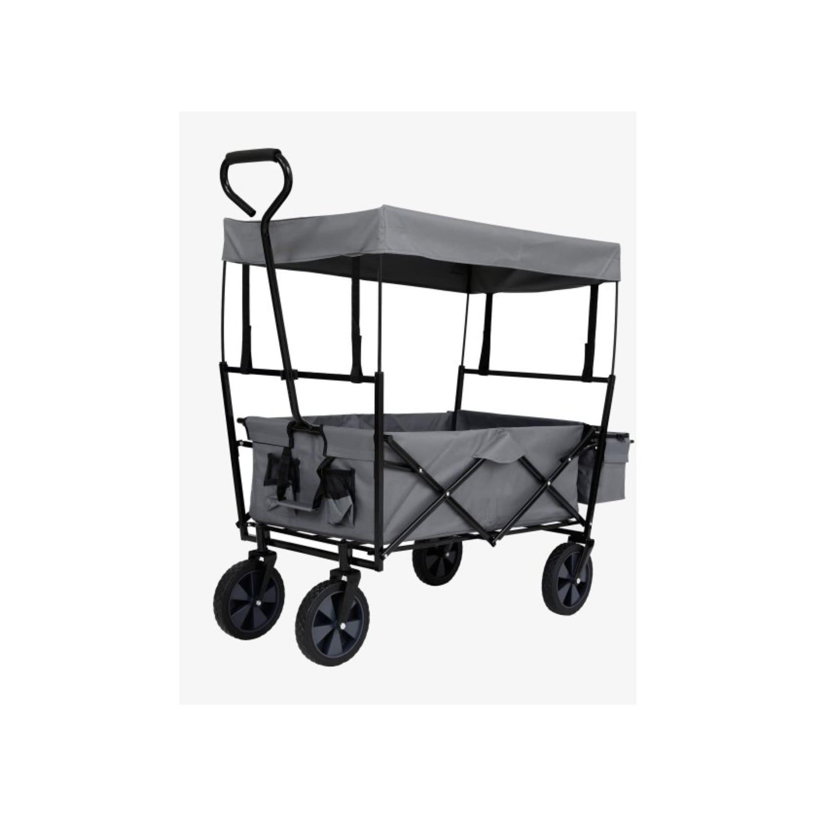 Faltbarer Bollerwagen mit Dach – 70kg Tragkraft