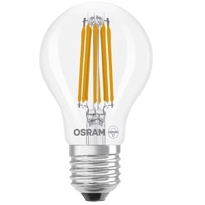 OSRAM LED-Lampe Superstar+ Filament, warmweiß E27, 8,2W ersetzt 100W, Energieklasse B, dimmbar