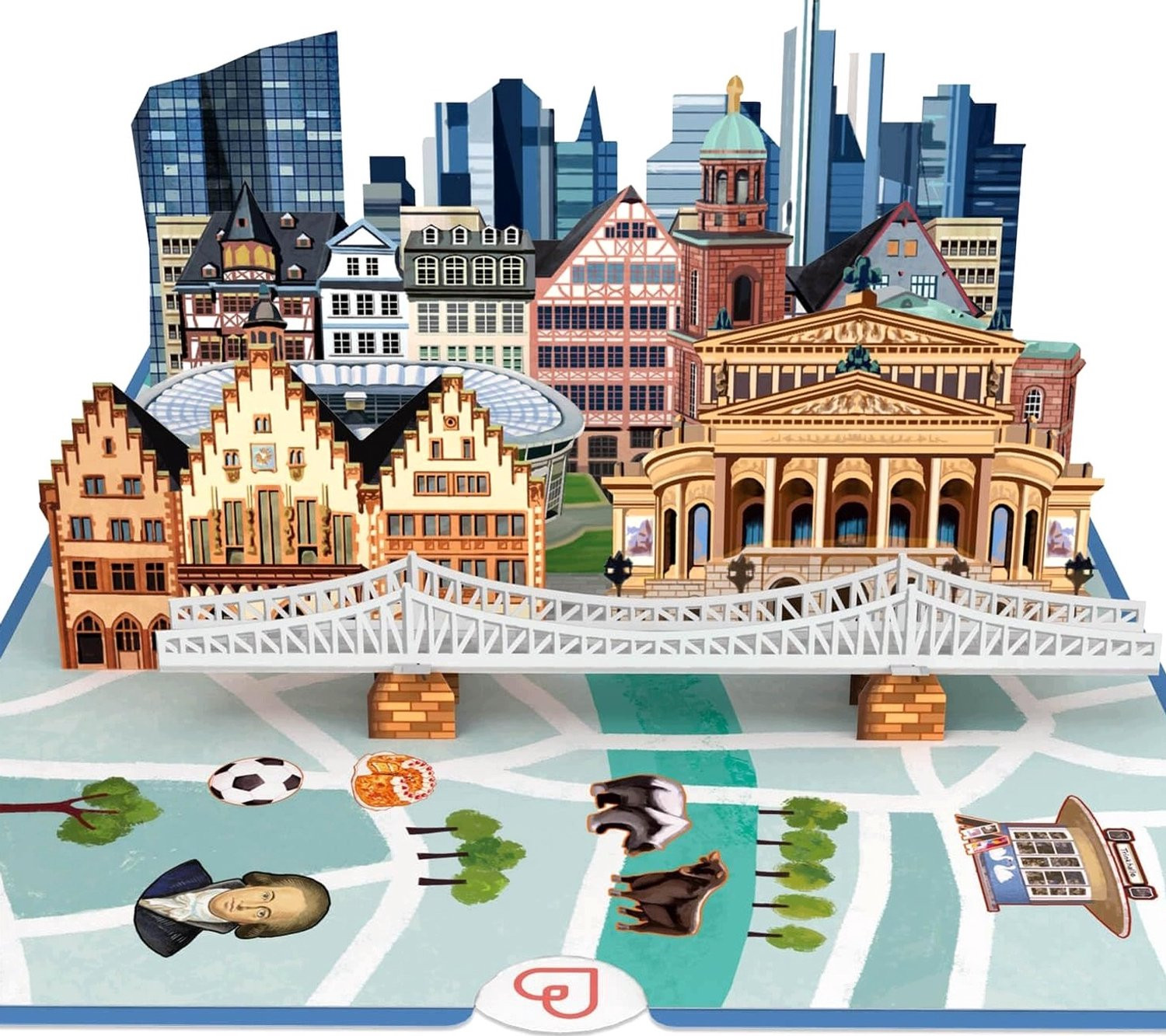 3D Pop-up Kaart Panorama Stad Architectuur voor Volwassenen