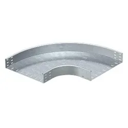 OBO 7126611 Bogen 90° horizontal, runde Bauform 85x600, St, FT