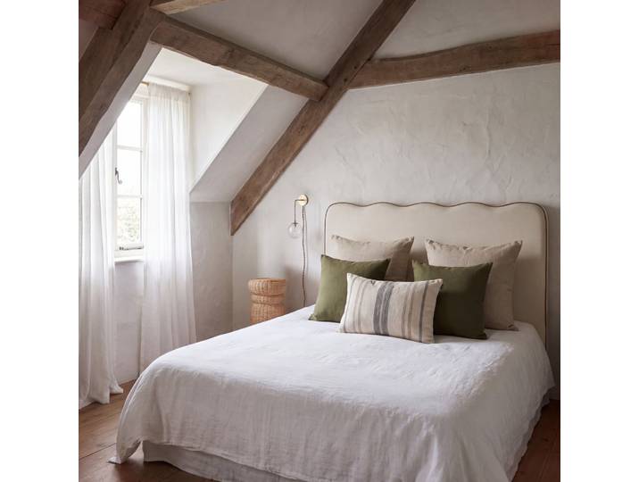 Tête de lit réversible écrue pour couchage 160 cm
