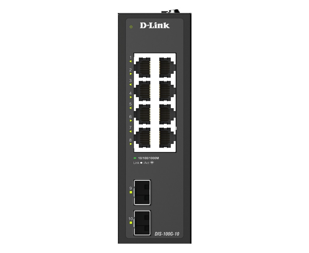 D-Link DIS-100G-10 Industrial Gigabit 10-Port Unmanaged Switch
