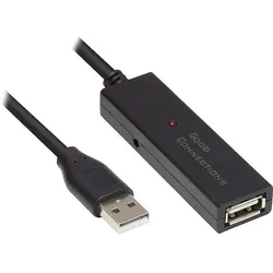 Good Connections Alcasa GC-M0132 USB Kabel 10 m USB A Männlich Weiblich Schwarz (10 m, USB 2.0), USB Kabel