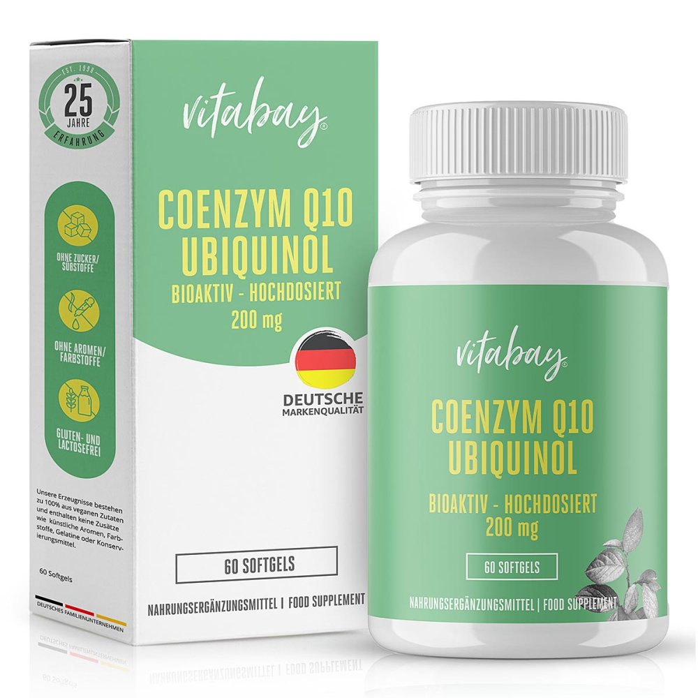 Vitabay CV Coenzym Q10 Ubiquinol 200 mg bioaktiv Weichkapseln 19145250