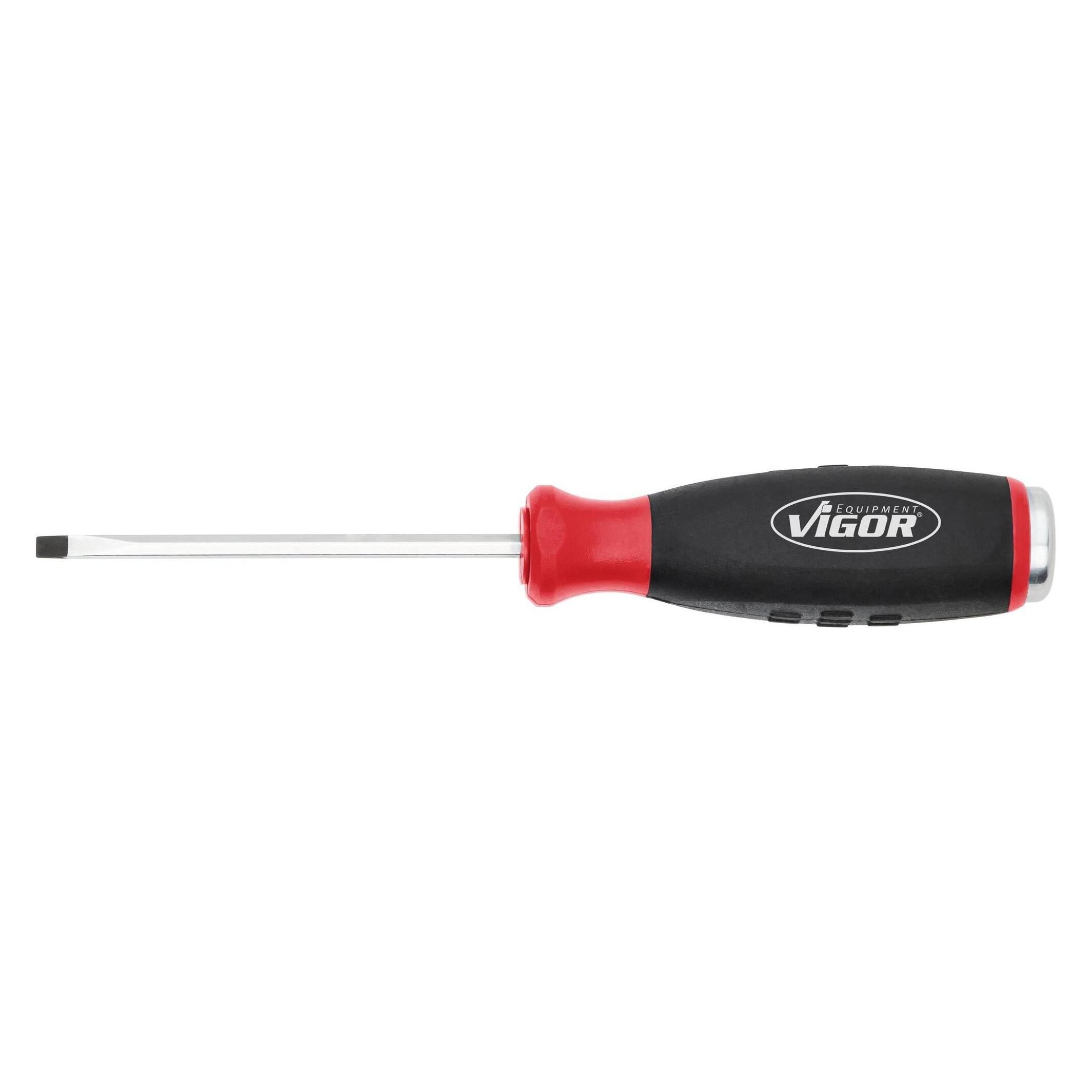 Vigor Schlitz Schraubendreher mit Schlagkappe mit Antriebsvierkant V5010-SL3.5 1/4 Zoll (6,3 ... (V5010-SL3.5)