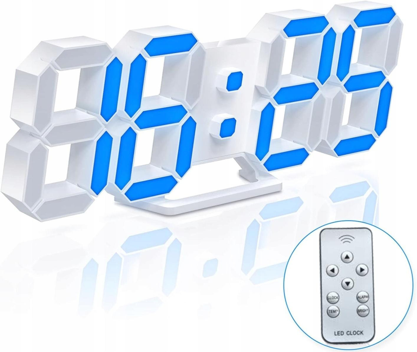 EDUP Elektronische wekker met LED-display, thermometer, timer en afstandsbediening