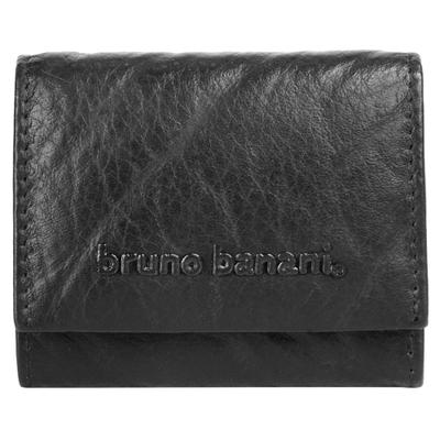 Geldbörse BRUNO BANANI "BRUNO BANANI Herren, Damen echt Leder", Damen, schwarz, Leder, beschichtet, leicht glänzend, Kleinlederwaren, echt Leder
