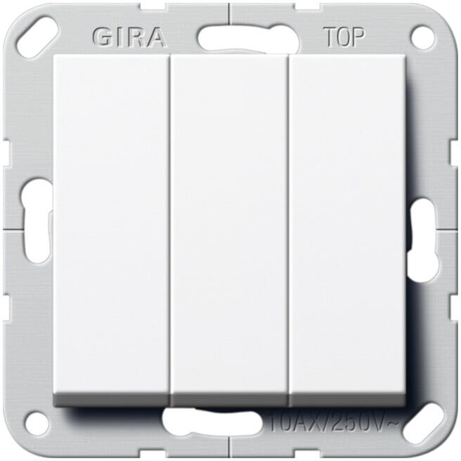 Gira Bouton-poussoir triple rws 1 pôle contact normalement fermé 284403 (284403)