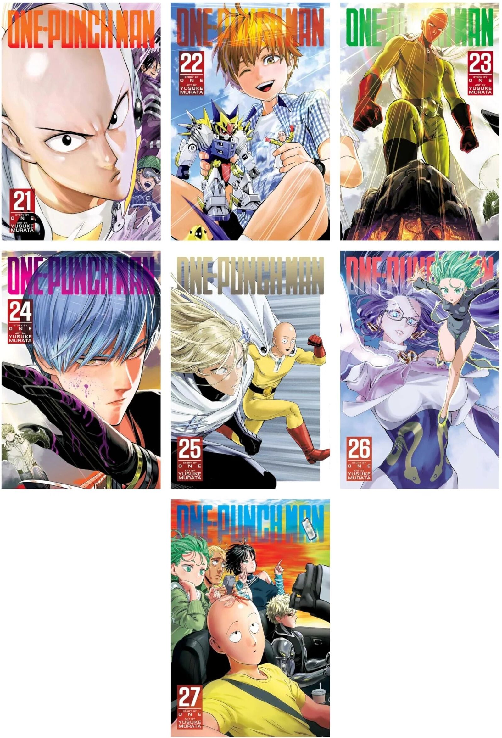 One-Punch Man Volume 21-27 Collection 7 Books Set by One Yusuke Murata
