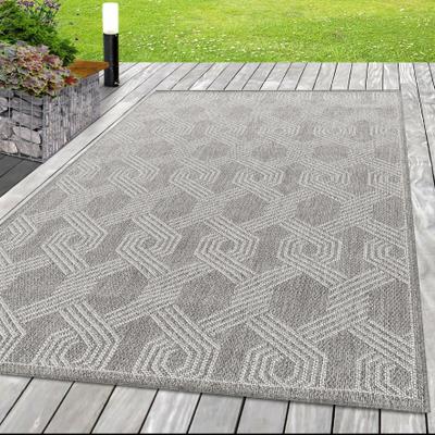 Outdoorteppich AYYILDIZ TEPPICHE "ARUBA 4904, auch als Läufer", grau, B:80cm H:6mm L:250cm, Polypropylen, Teppiche, Outdoorteppich, Pflegeleicht, Modern, In- und Outdoor geeignet