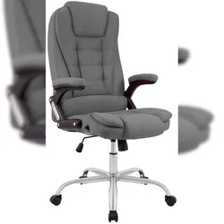 CLP Bürostuhl Thor Stoff Stoff HBT: 113x69,5x78 cm grau