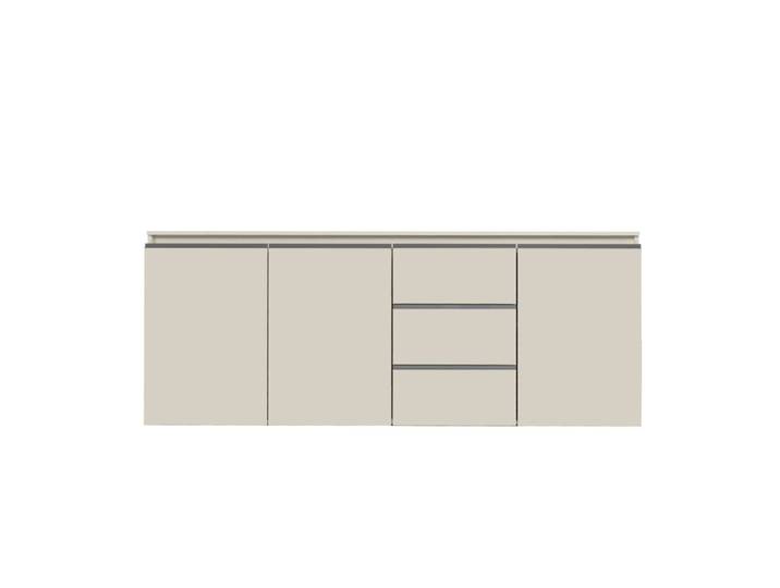 Buffet 3 portes et 3 tiroirs 200 cm effet bois cachemire