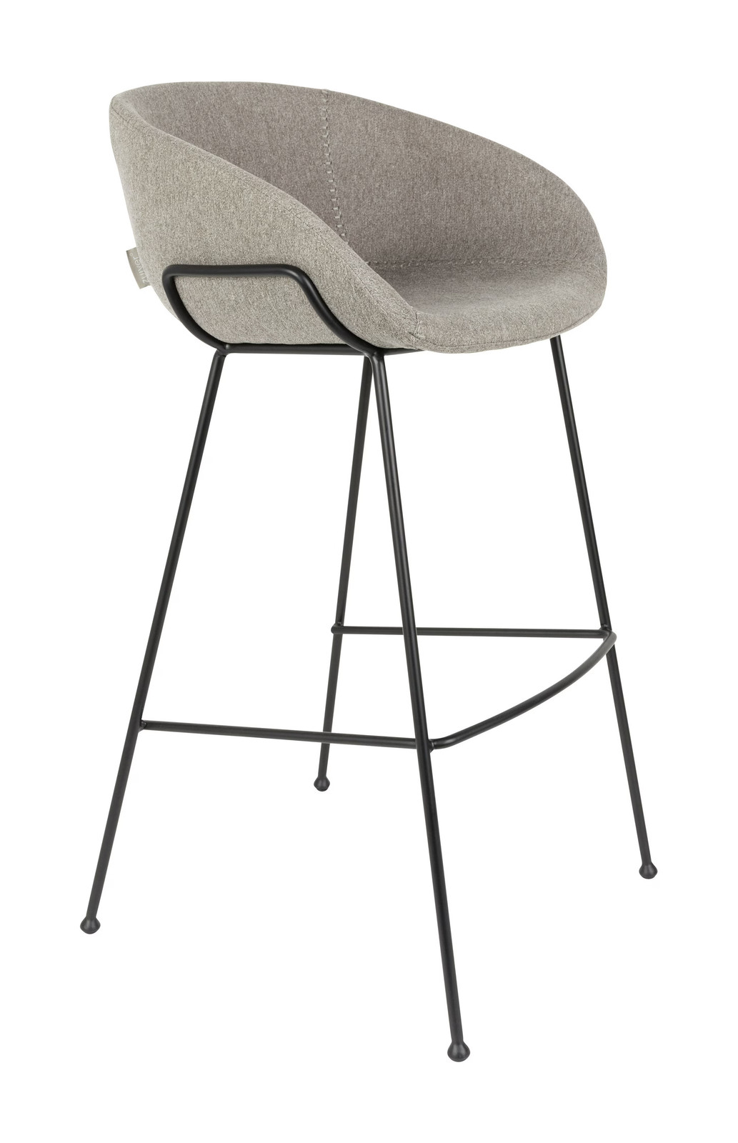 Zuiver Barkruk Feston Stof - Grijs - Zithoogte: 76 cm