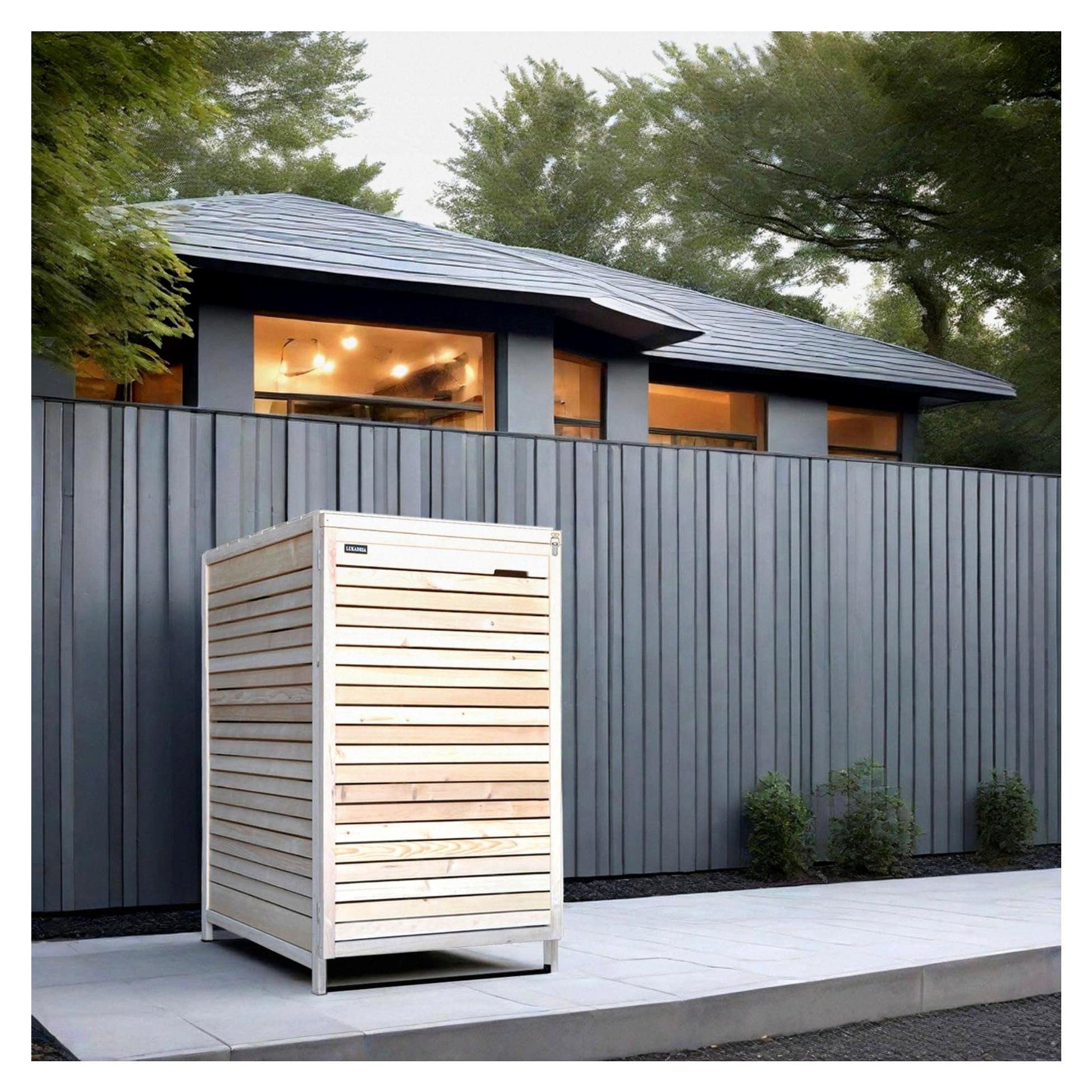 Mülltonnenbox ADRIA24 für 1 Mülltonne 240L naturbelassen