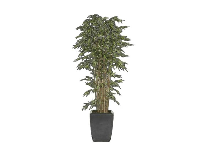 Lebensechte Kunstpflanze „Bamboo Bush“, Ø 50 x 175 cm Grün-Burgundrot Baq Design