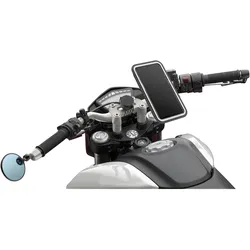 Shapeheart Klassische Motorrad-Smartphone-Halterung und Metallplatte, Smartphone Halterung, Schwarz