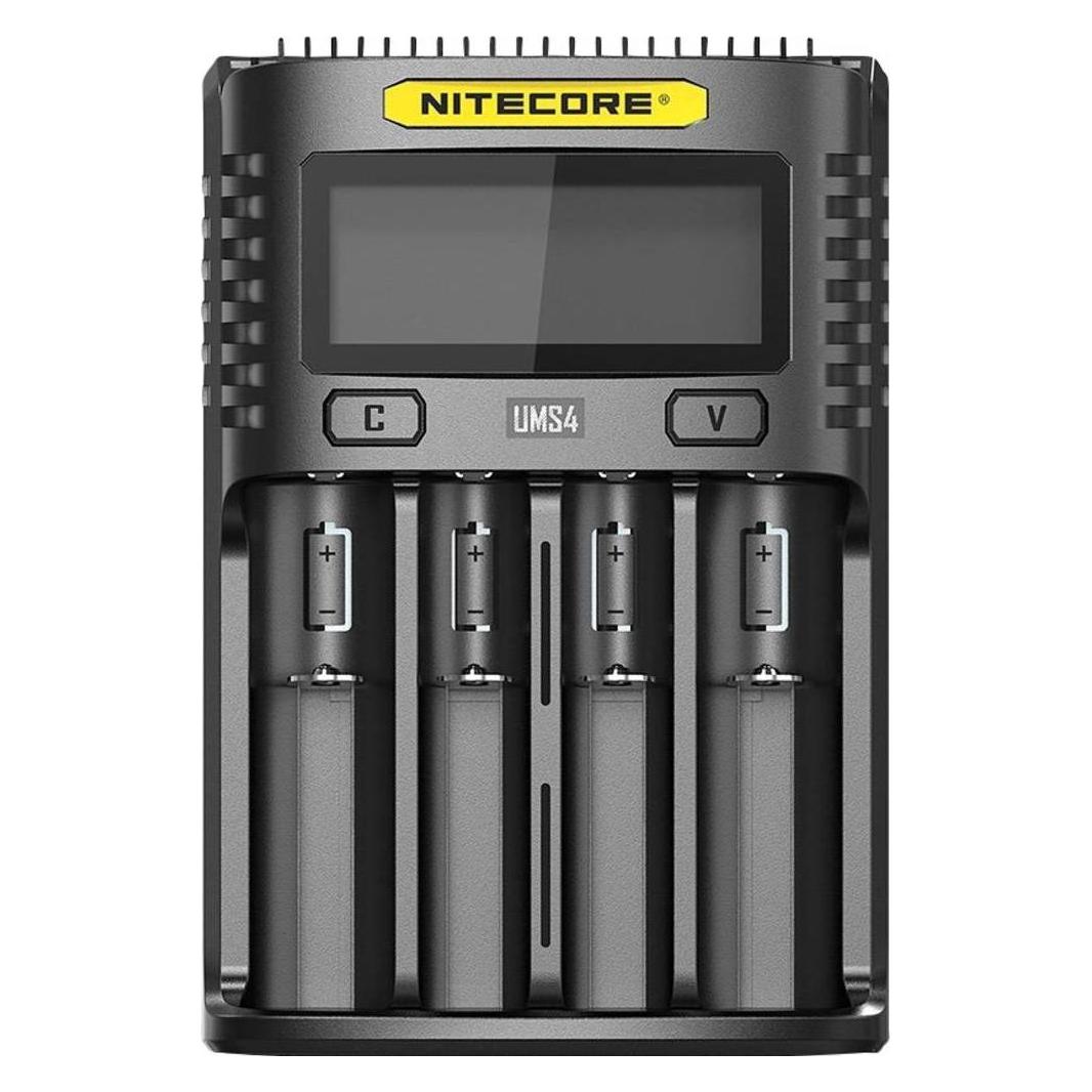 Nitecore UMS4 USB-Schnell-Ladegerät (1 Stk., Ladegerät ohne Akku) (NC-UMS4)