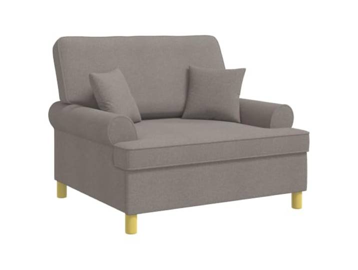 vidaXL XXL-Sessel mit Kissen Taupe Stoff Genieße eine bequeme und großzügige Sitzfläche. Der Stoff aus 100 % Polyester bietet hohen Sitzkomfort