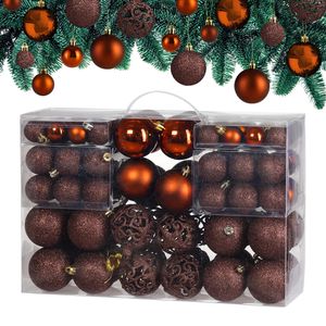 Deuba Weihnachtskugeln 102113, Bronze, Kunststoff, Set mit 100 Kugeln