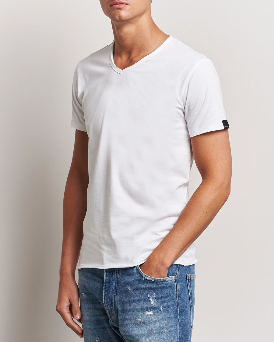 Replay V-Neck T-Shirt White men XXL Hvid