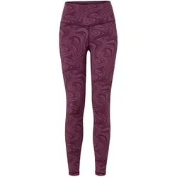 Tchibo - 7/8-Sporttight - Damen - Gr. S - dunkelrot/print