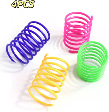 Inspire Picks Spring Bounce Colorful Interactive Cat Spring Toy Set 4pcs