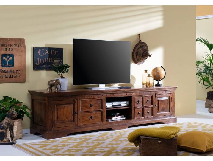 TV-Board Akazie 220x50x55 nougat lackiert OXFORD #341