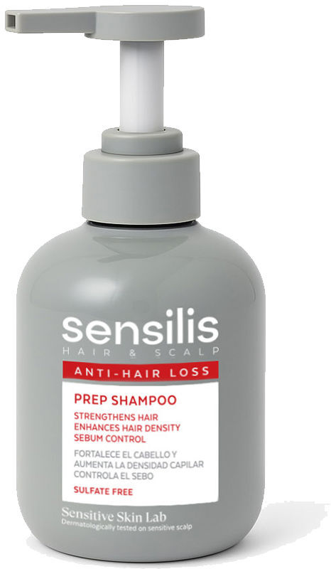 Sensilis Shampoing préparateur pour cheveux, sans sulfate, pour préparer les traitements anti-chute, 250 ml