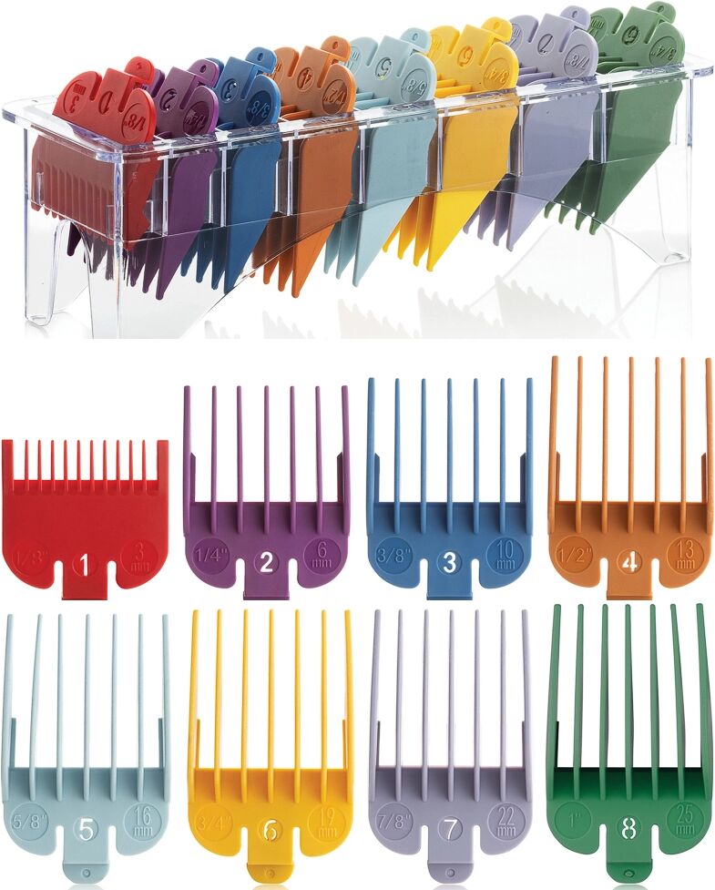 Xanitalia Set da 8 rialzi per tosatrice tagliacapelli universale in plastica