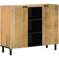 vidaXL Sideboard Braun 90x33x75 cm Massivholz Mango 4017748