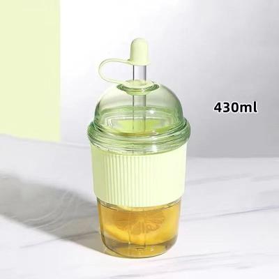 Inspire Select 430ml Ins Style Straw Tumbler With Lid Large Capacity Reusable Boba Tea & Coffee Cup green 14.5 Fl Oz