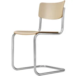 Thonet Freischwinger S43 Buche natur klar lackiert braun Stuhl 44x83x53 cm