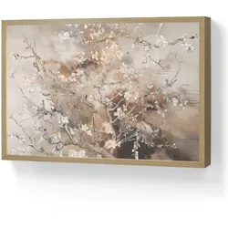 WANDLEUCHTE MIT AKKU Mandelblüte - Kunst - Van Gogh - Beige - Abstrakt Beleuchtung 60x40 cm Wandlampe